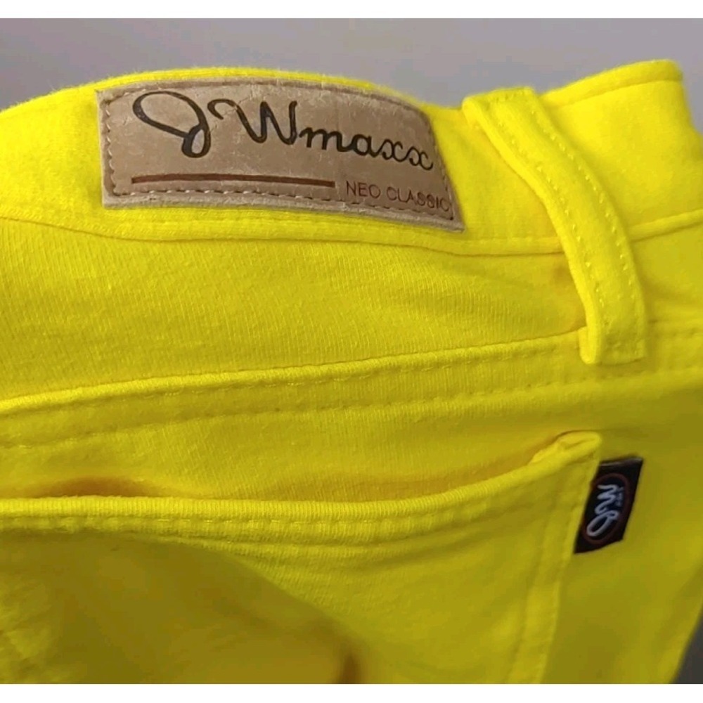 JW Maxx Women Bright Yellow Low Rise Skinny Stretch Jeggings Size L - Picture 3 of 4